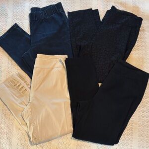 4 pair Soft Surroundings pull on pants sz Petite MED